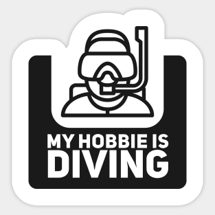 MY HOBBIE IS DIVING Sticker